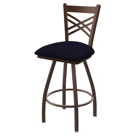 Holland Bar Stool Co 25" Swivel Counter Stool, Brnz Finish, Canter Twilight Seat X820